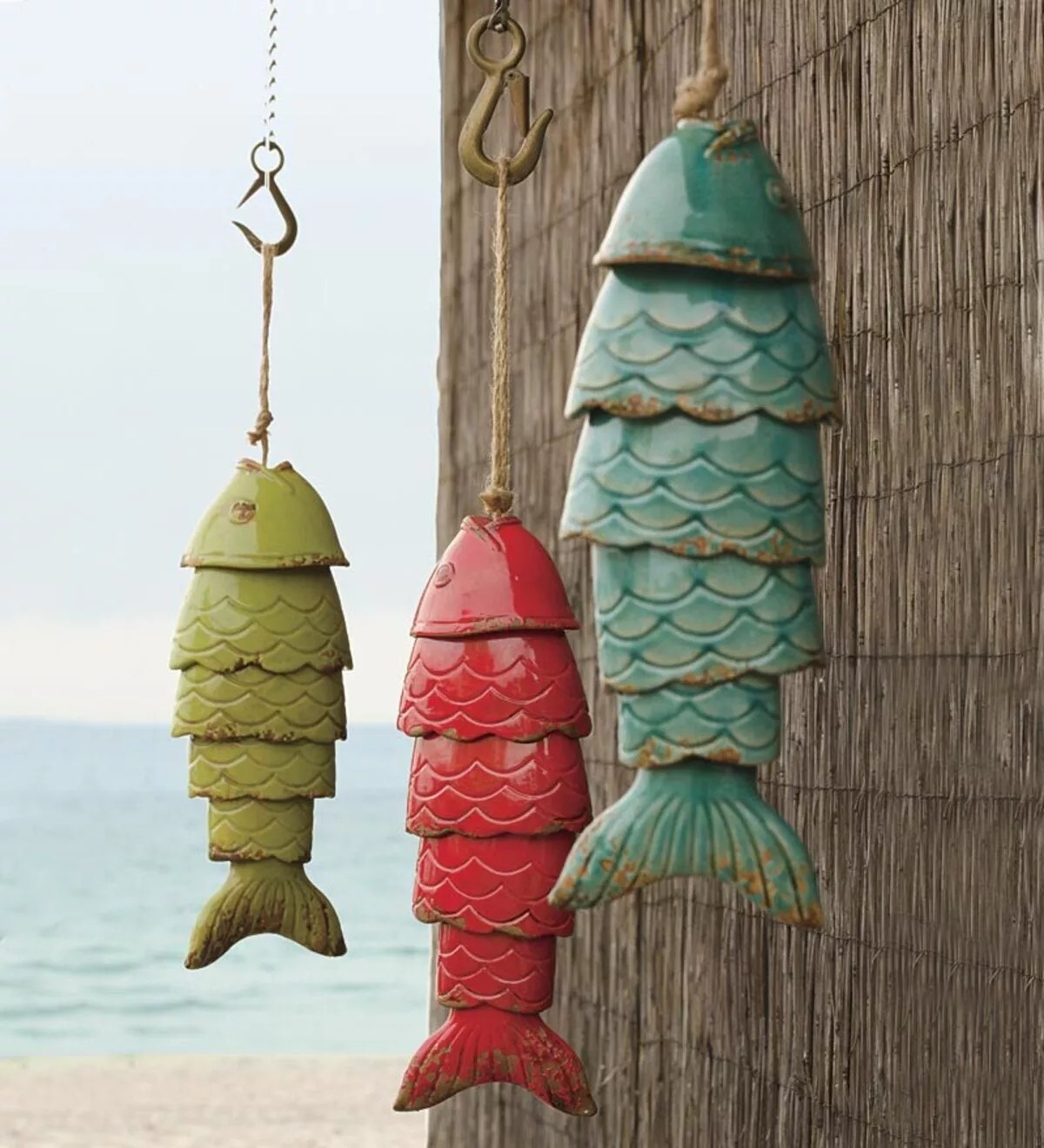 Colored Koi Fish Wind Chime