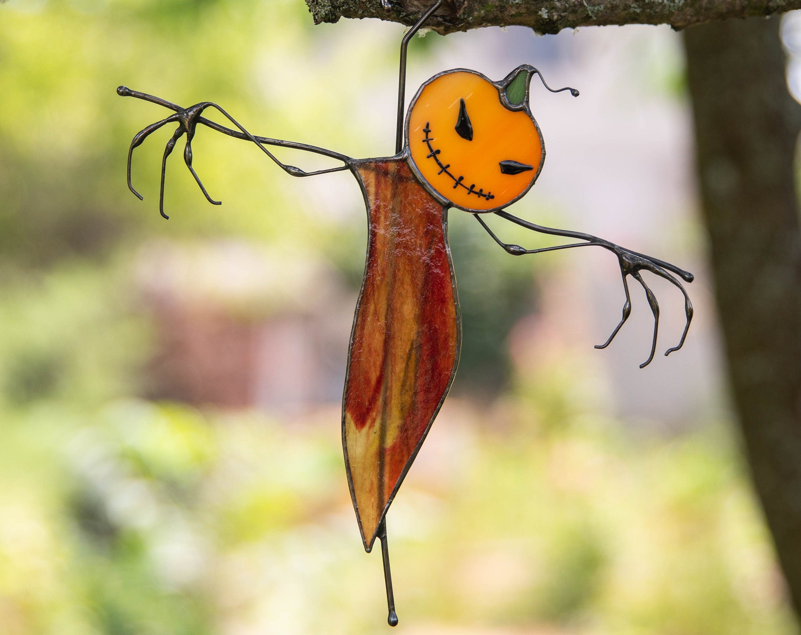 🎃Halloween stained glass decor Scarecrow