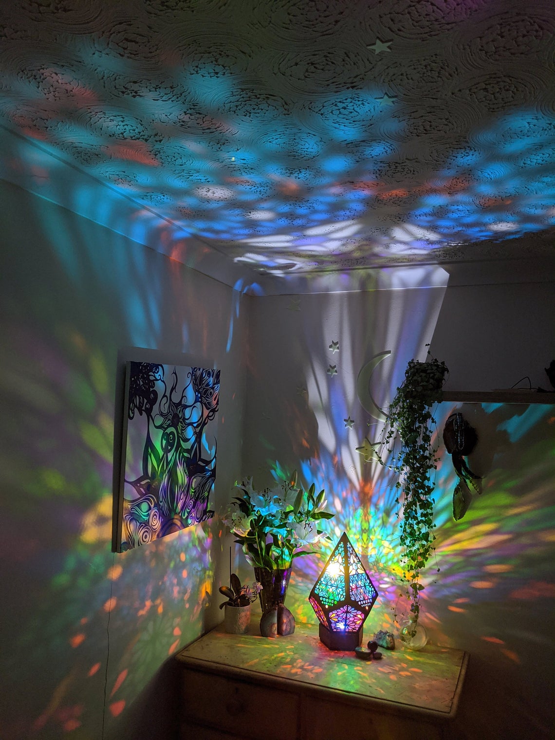 Polar Star Wooden Floor Lamp-Bohemian Home Decor Light