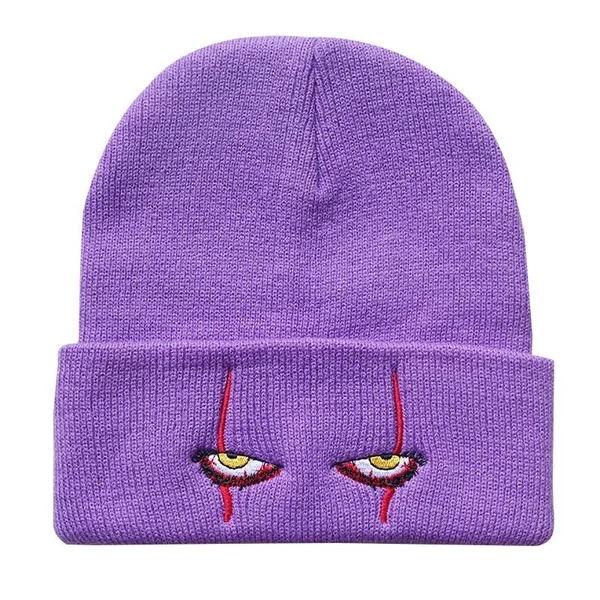 Penny Wise Scar Eyes Beanie Horror Clown Eyes Knit Hat