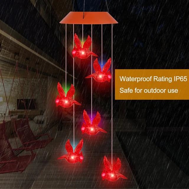 Last Day 50% OFF - Solar Cardinal Wind Chime Light