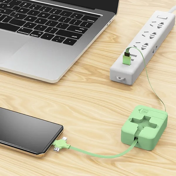 3 in 1 Rechargeable USB Fast Charging Cable & Mobile Stand