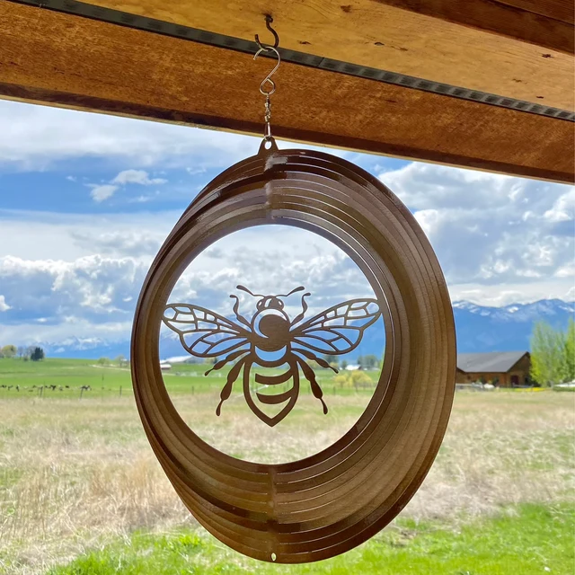 🐝Honey bee metal art wind decor
