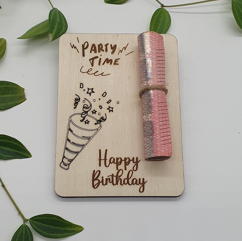 Wooden card money gift for giving away money