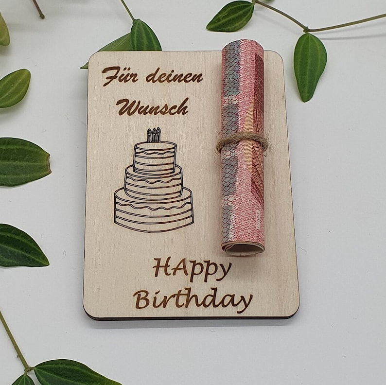 Wooden card money gift for giving away money