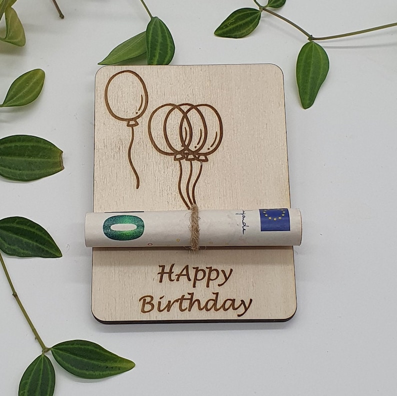 Wooden card money gift for giving away money