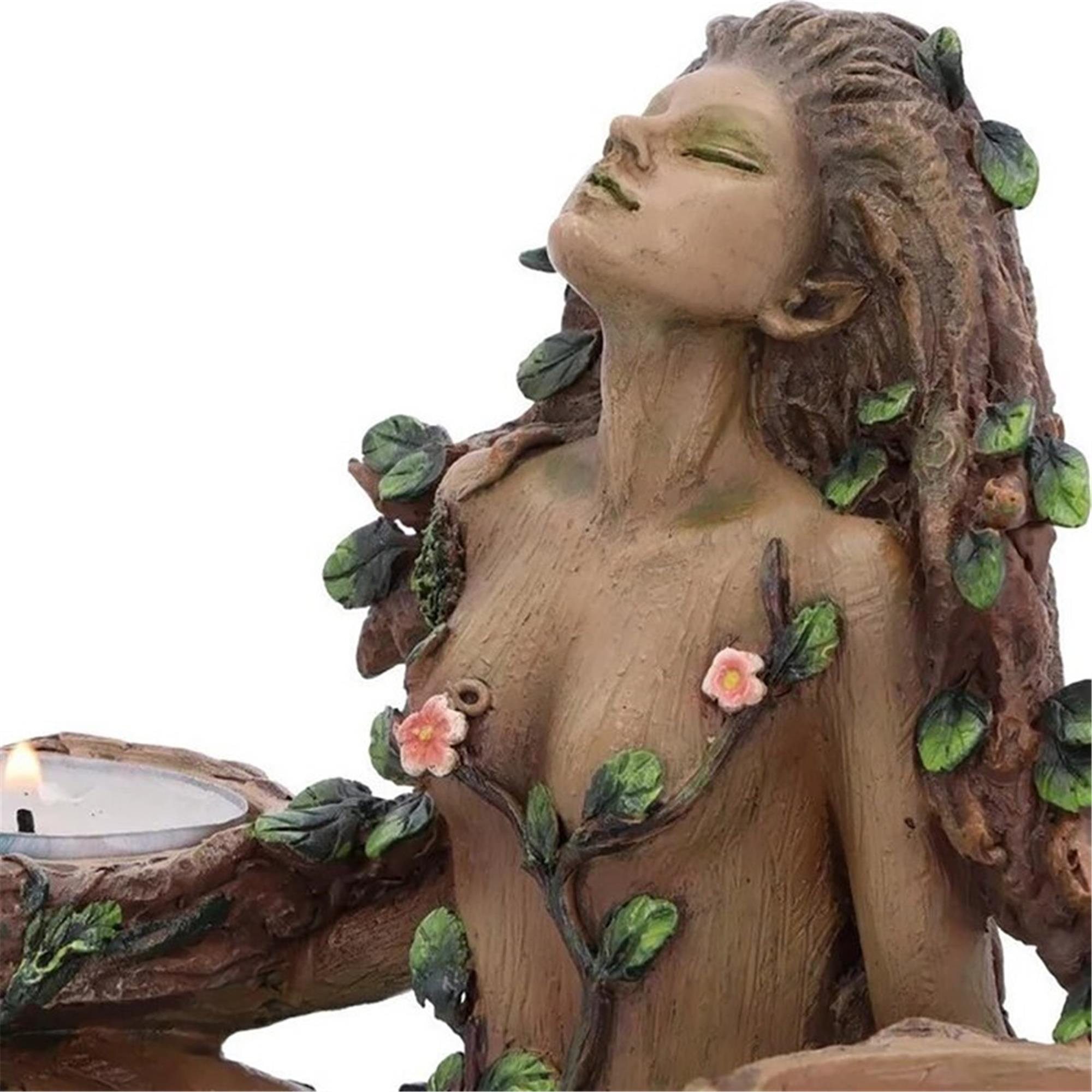 🌴Forest Protector Natural Balance Candle Holder Female Tree Spirit Small Candle Candle Holder