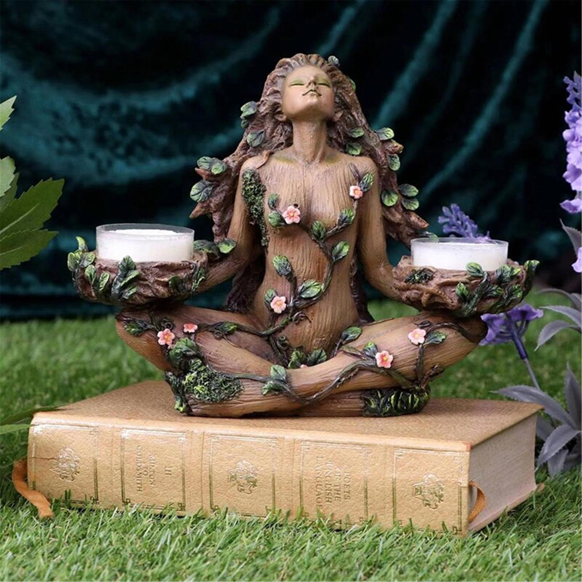 🌴Forest Protector Natural Balance Candle Holder Female Tree Spirit Small Candle Candle Holder