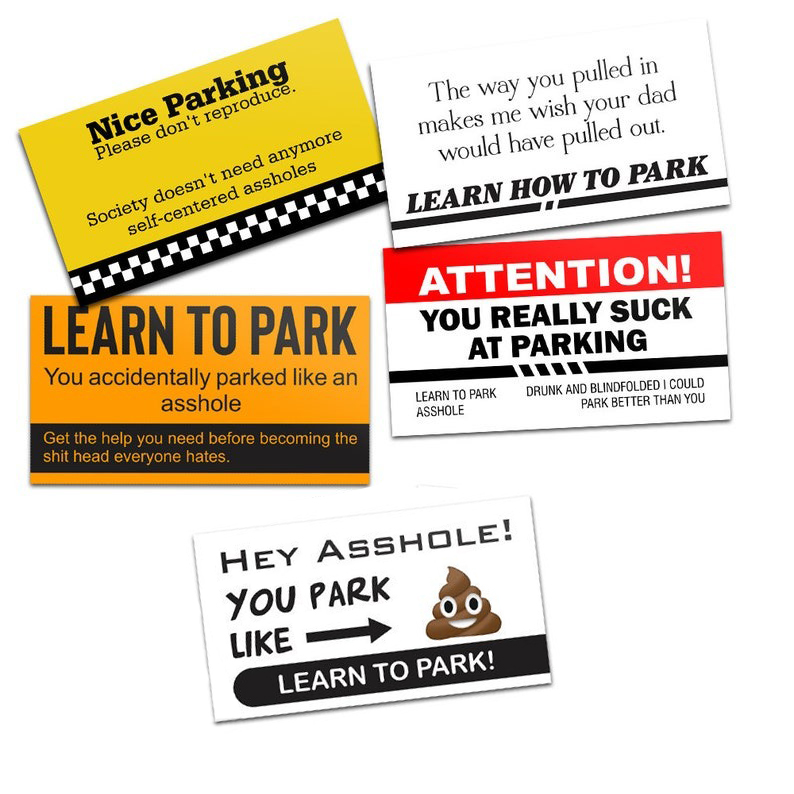 Funny Bad Parking Business Cards(Pack of 20)