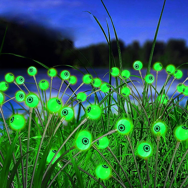 Solar Halloween Firefly Lights Eyeball Swing Lights Halloween Ghost Eyes Lawn Lamp Outdoor Patio Holiday Party Halloween Decoration 1pc 2023 - US $8.49 &ndash;P8