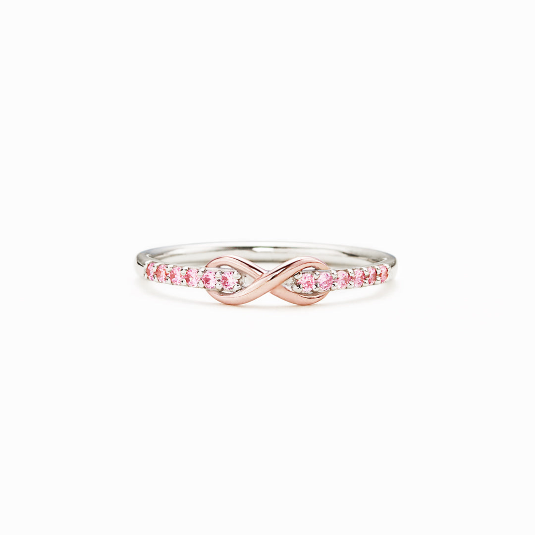 Everything Is Nothing With A Twist Infinity Band Ring-belovejewel.com