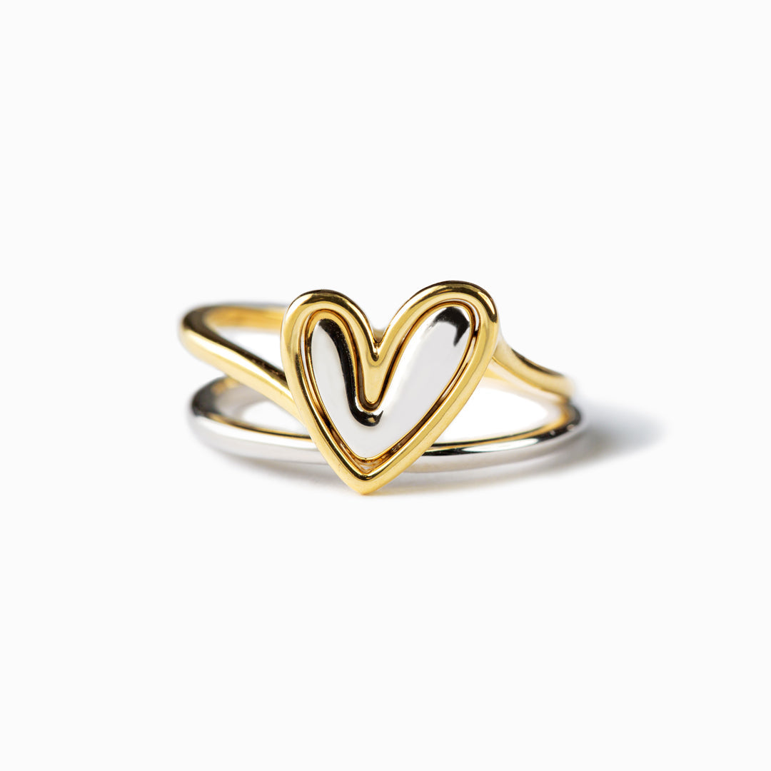 Self Love Layered Heart Ring-belovejewel.com