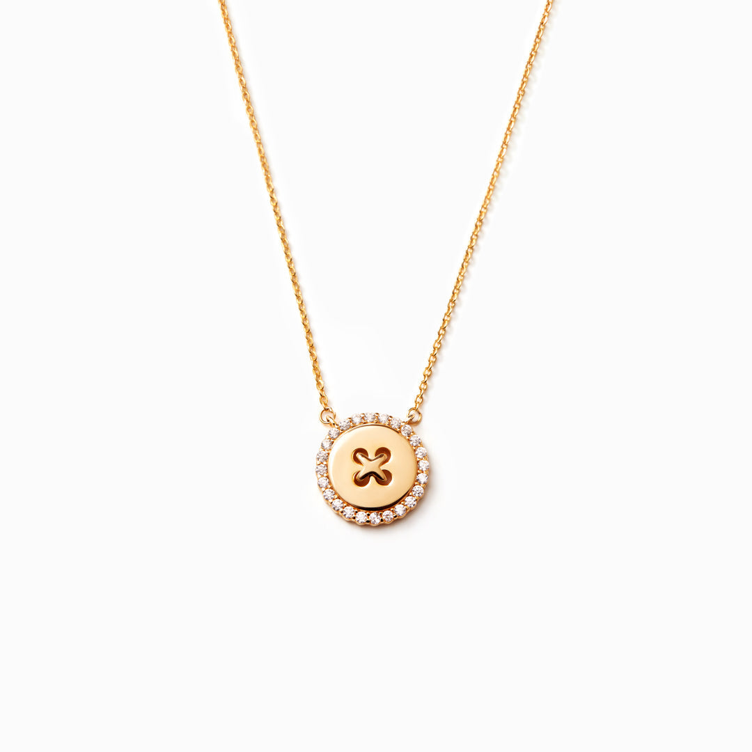 You Are Cute As A Button Necklace-belovejewel.com