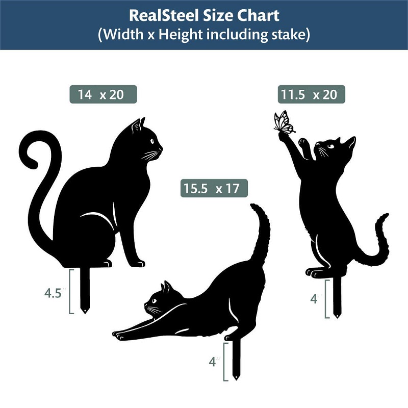 (🔥Last Day Promotion-SAVE 50% OFF) Adorable Metal Cats Decor -Garden 