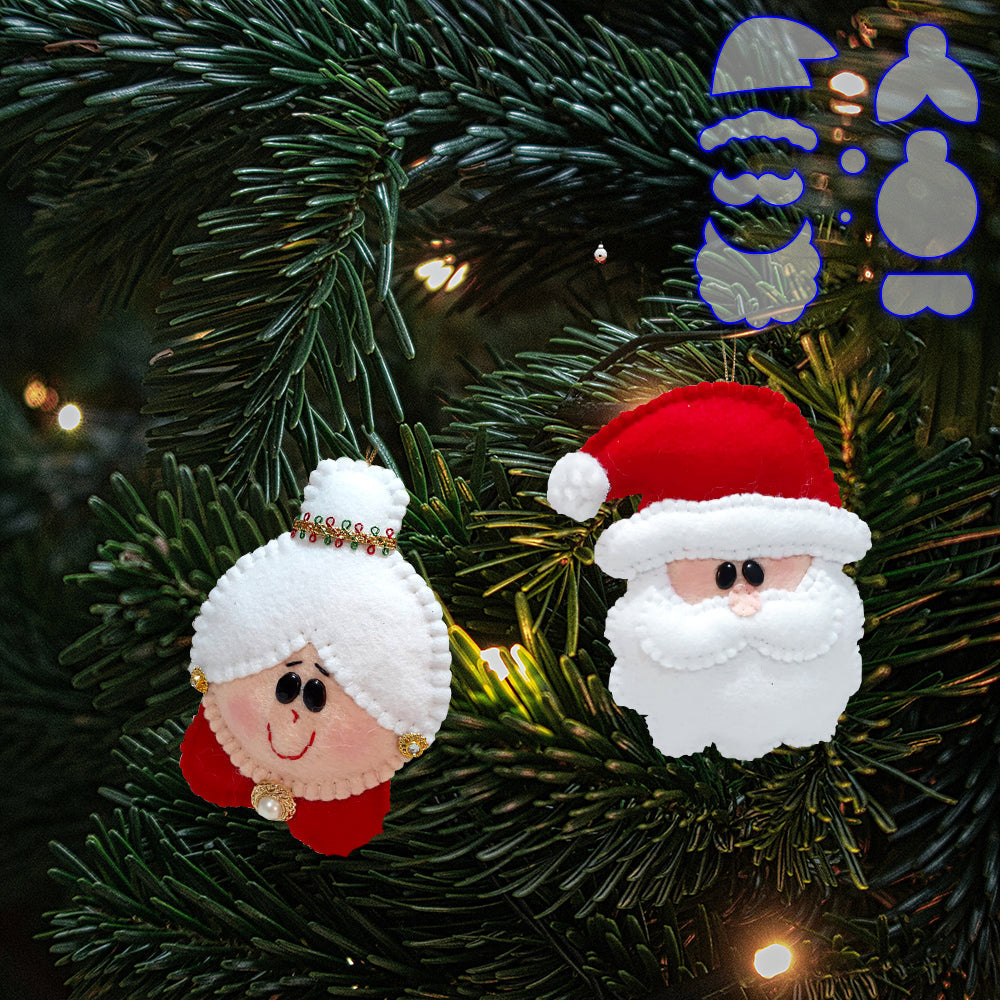 Christmas Couple Ornaments Template Set