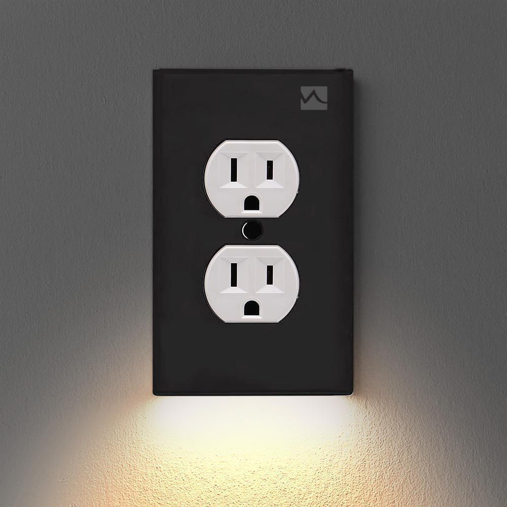 Outlet Wall Plate With LED Night Lights