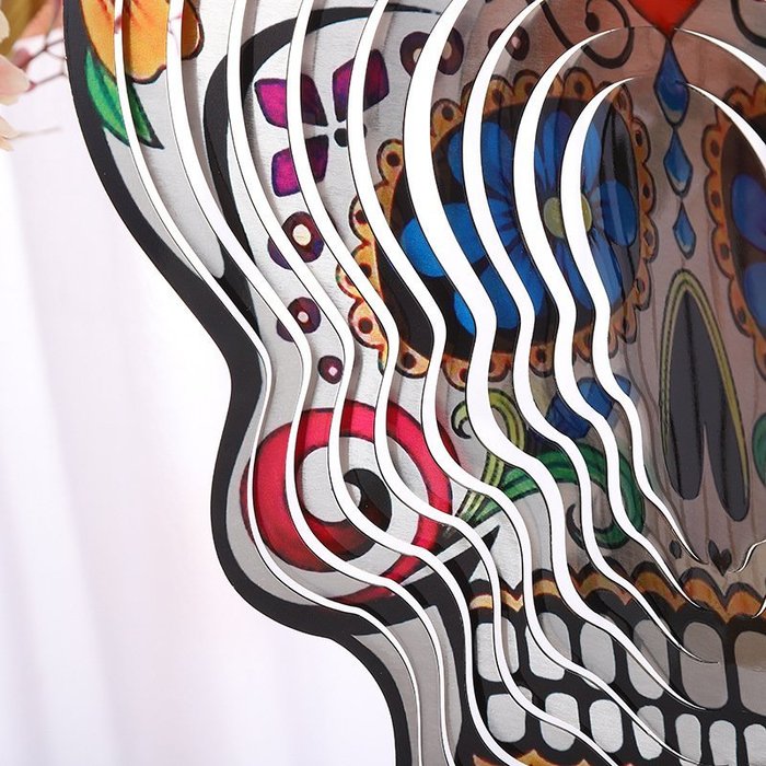  Sugar Skull Wind Spinners