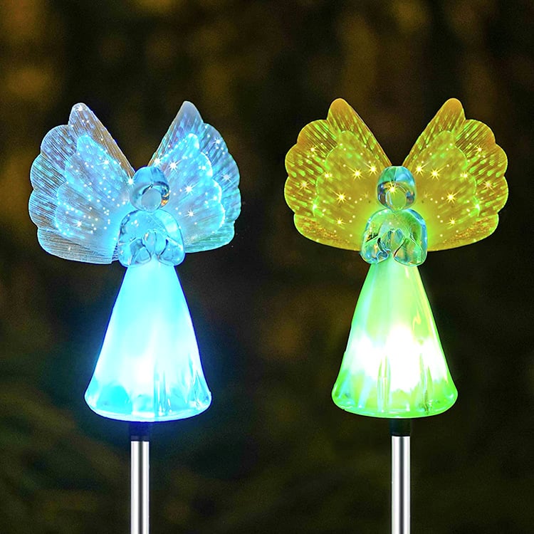 Memorial Gifts Solar-Powered Angel Lights