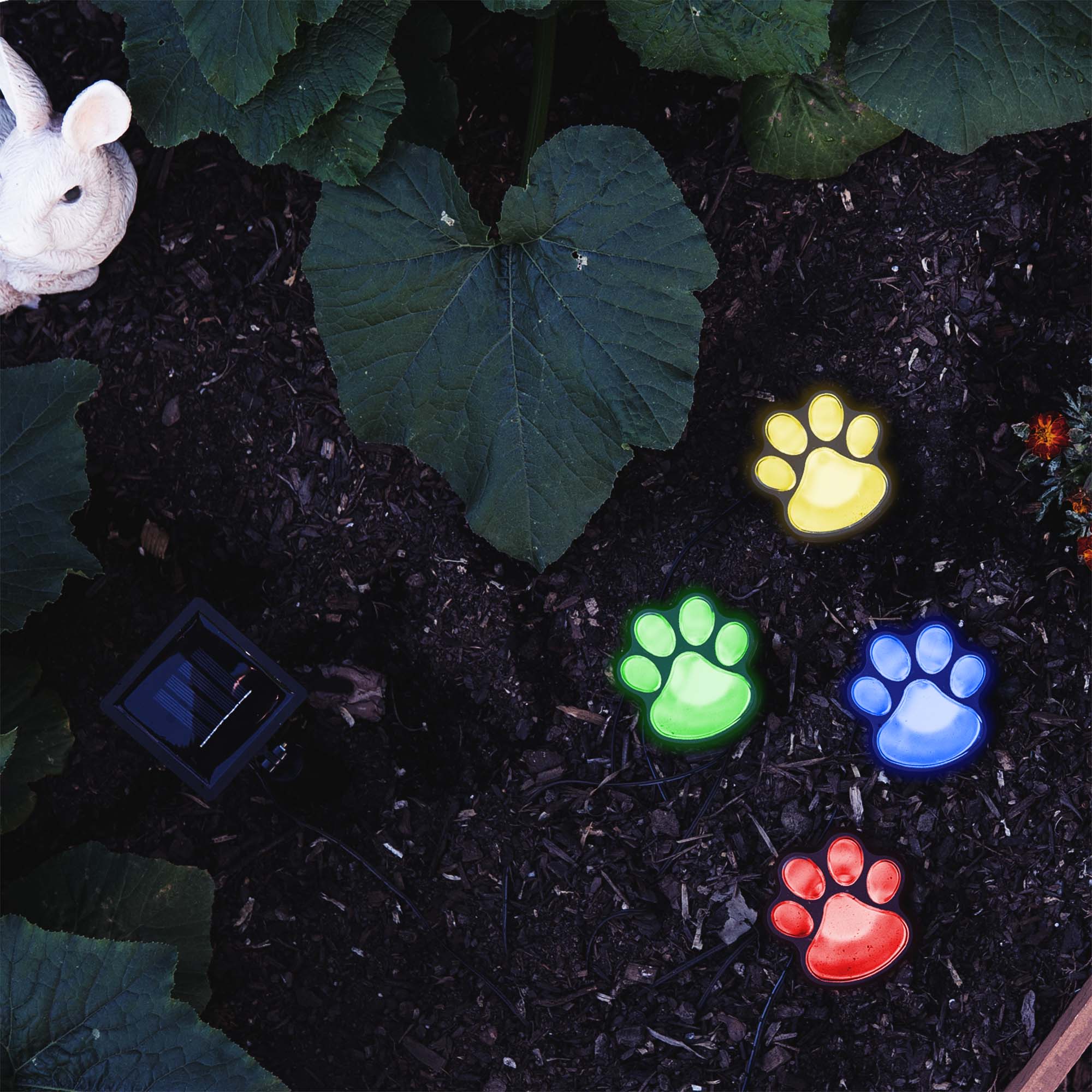 Solar Lights Outdoor Waterproof Dog Paw Lights