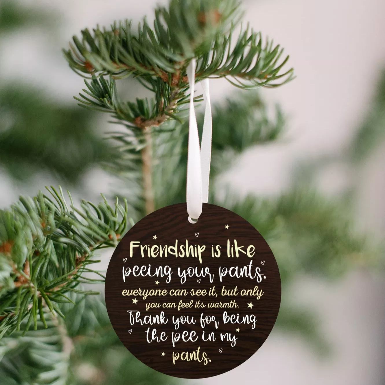 Friendship Is Like Peeing Your Pants Ornament