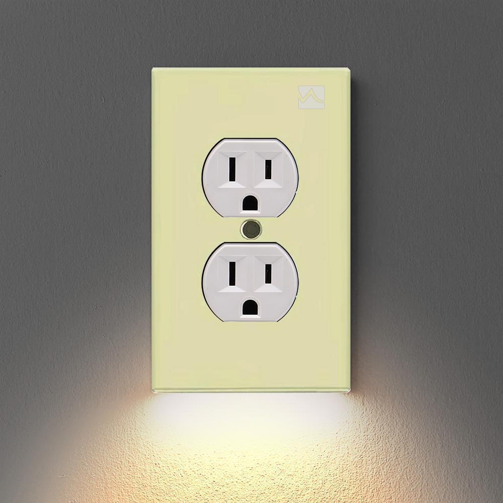 Outlet Wall Plate With LED Night Lights