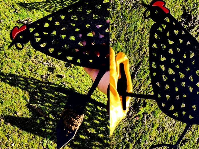 Chicken Yard Metal Art Decoration