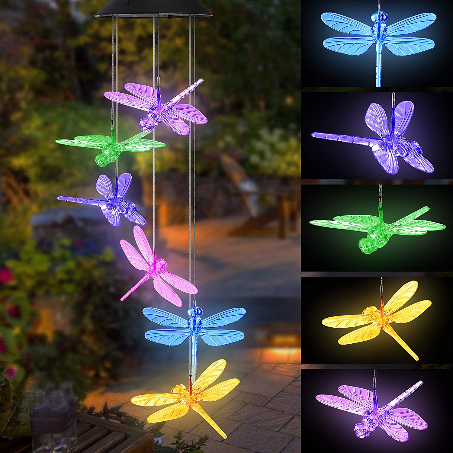 Solar-Powered Dragonfly Lights