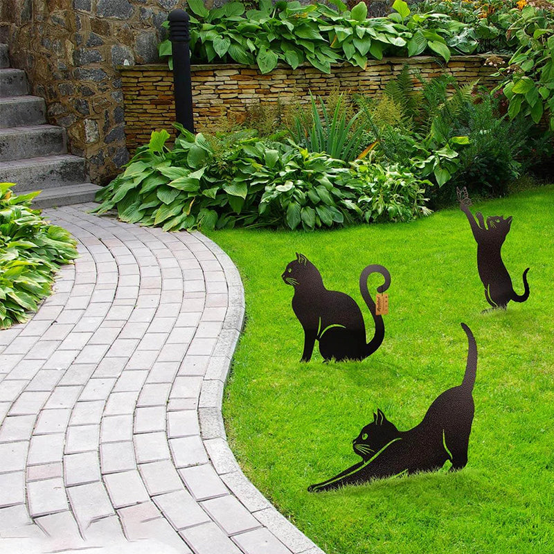 Metal Garden Cat Decoration