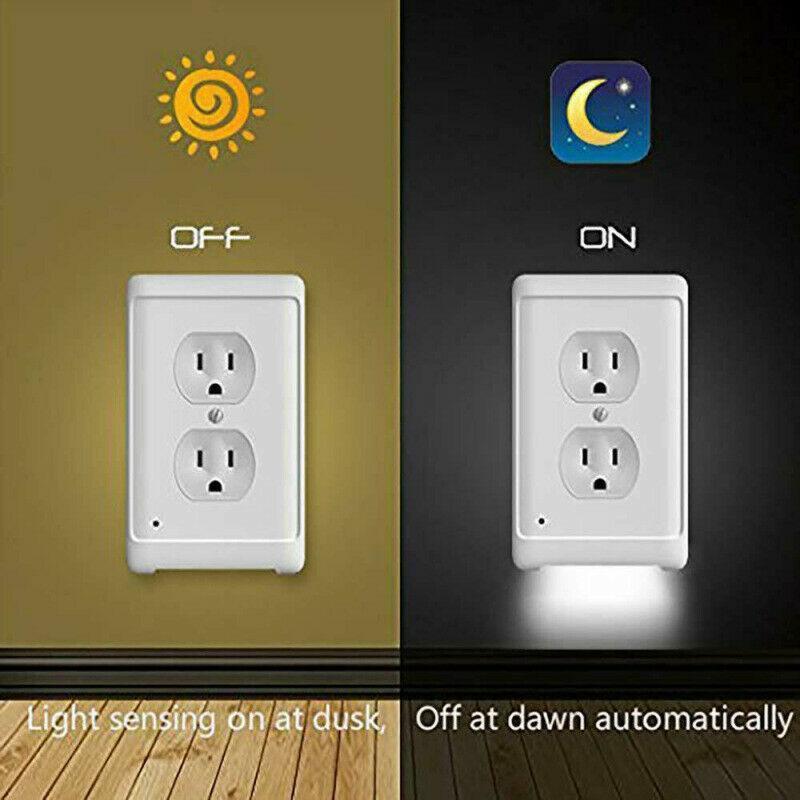 Outlet Wall Plate With LED Night Lights