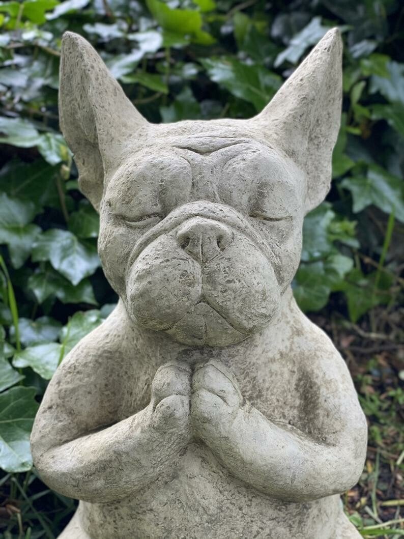 🔥Buy 2 Free Shipping🔥Meditating Sitting French Bulldog, French Bulldog Decor, Bull Dog Ornament
