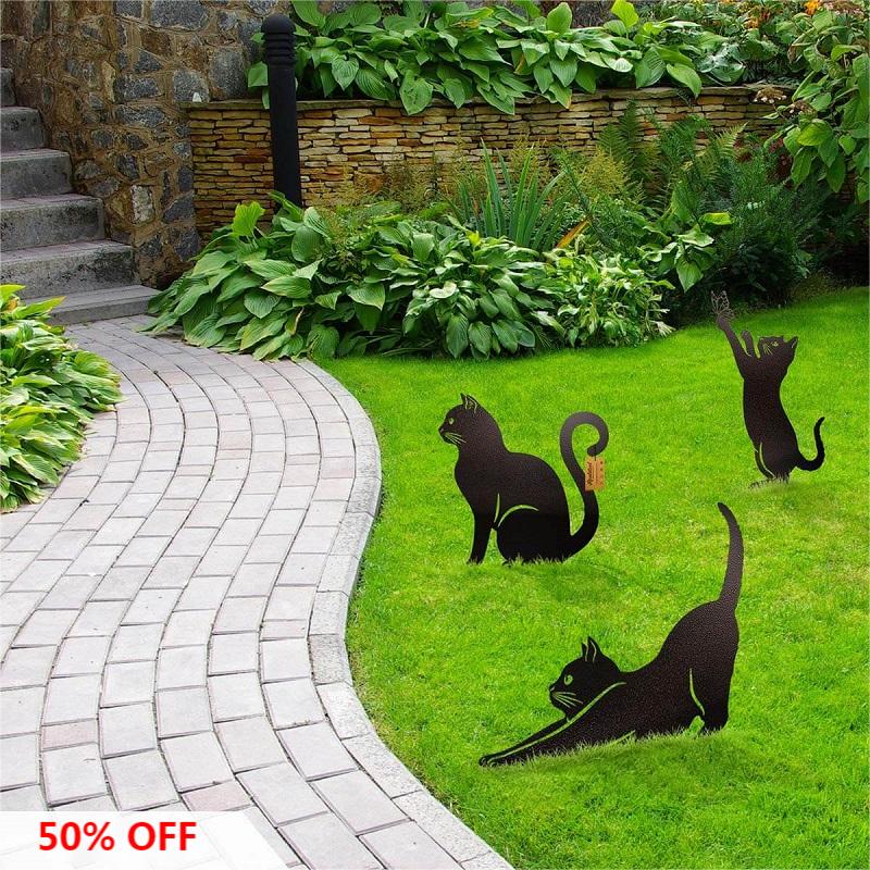 (🔥Last Day Promotion-SAVE 50% OFF) Adorable Metal Cats Decor -Garden 