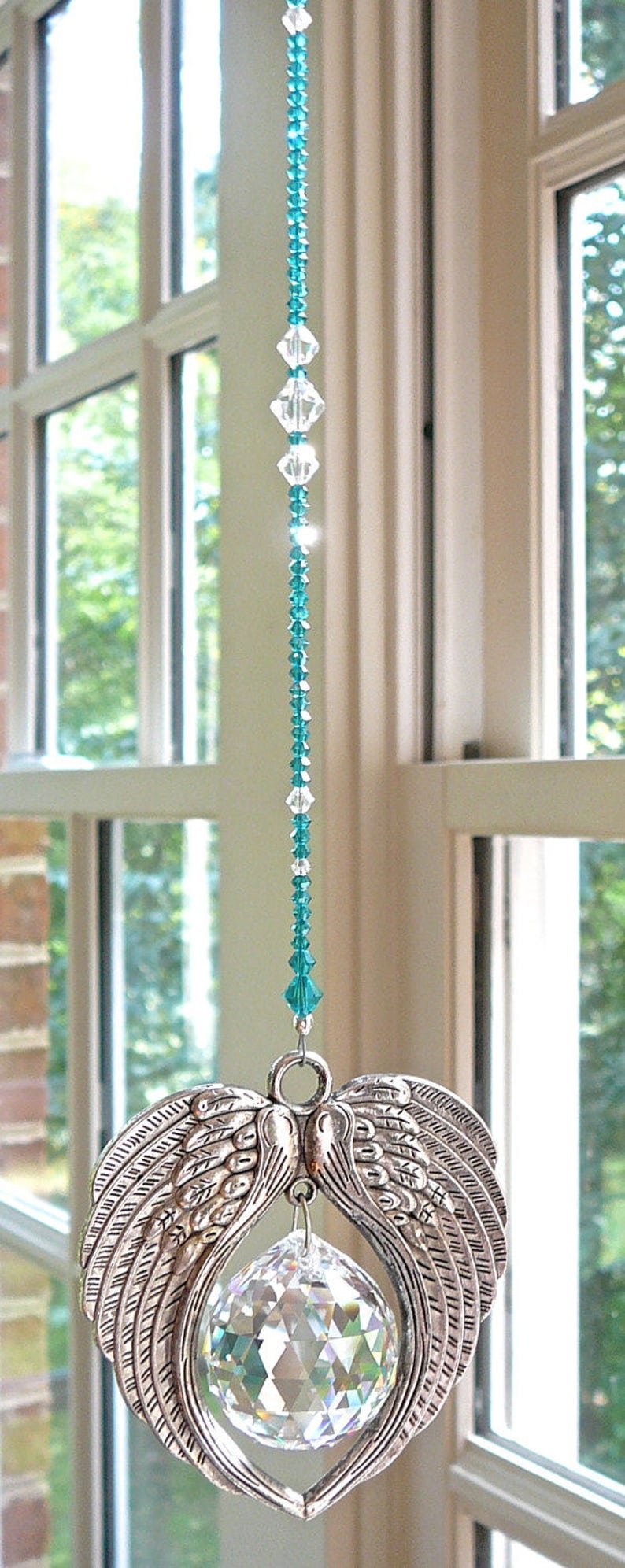 ANGEL WINGS Crystal and Pewter Wings Suncatcher