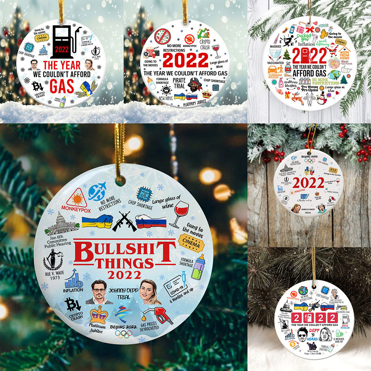 2022 Christmas Ornament Chirstmas Tree Decoration
