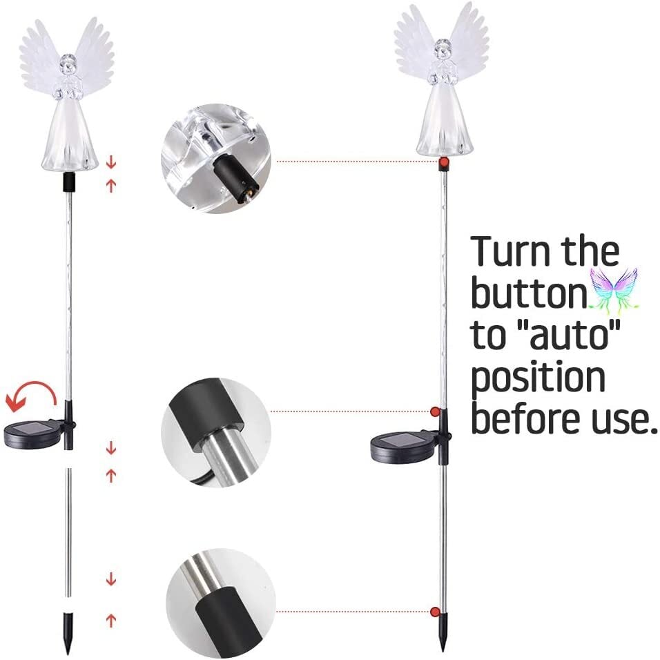 Memorial Gifts Solar-Powered Angel Lights