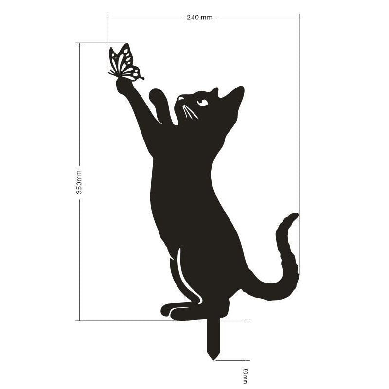 Metal Garden Cat Decoration