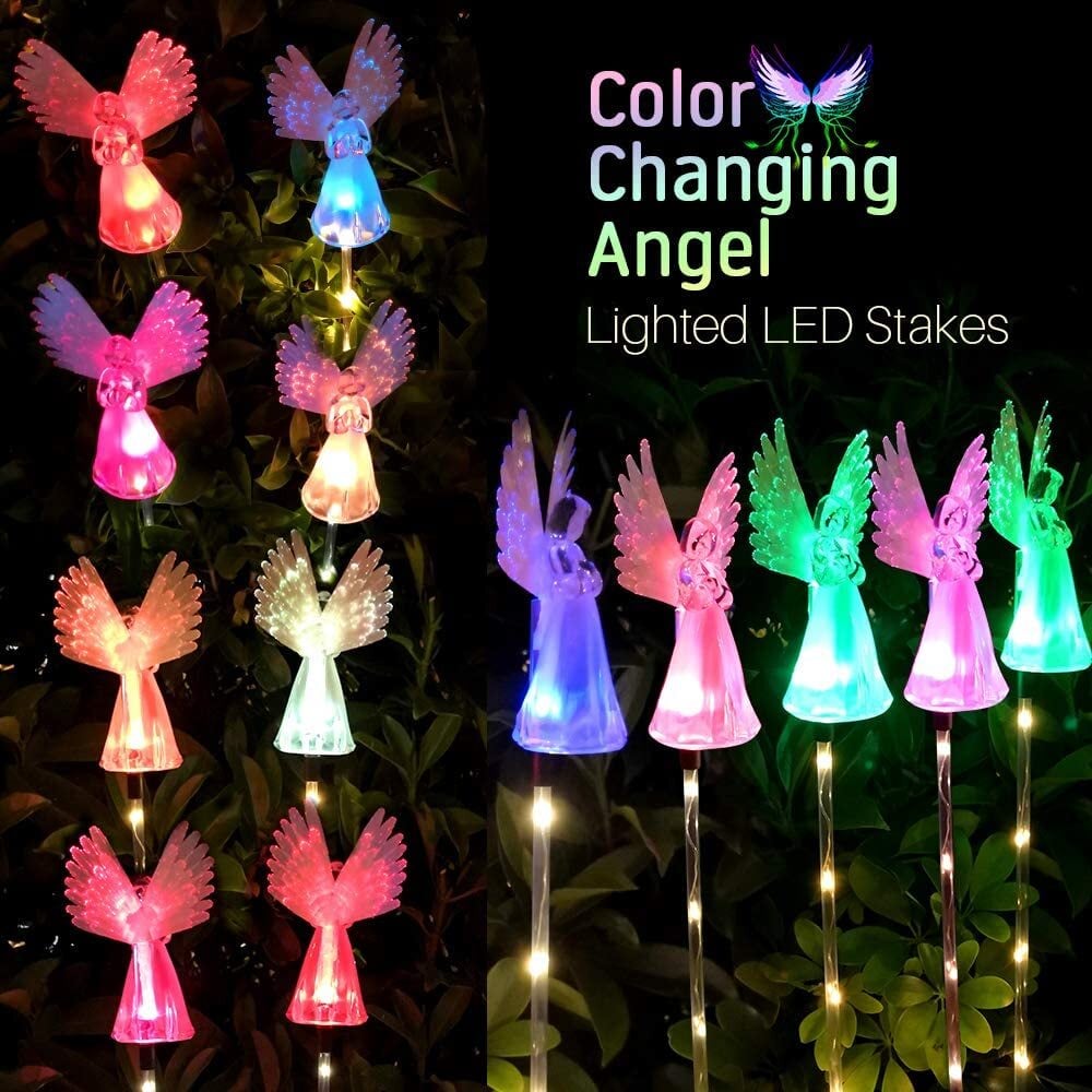 Memorial Gifts Solar-Powered Angel Lights