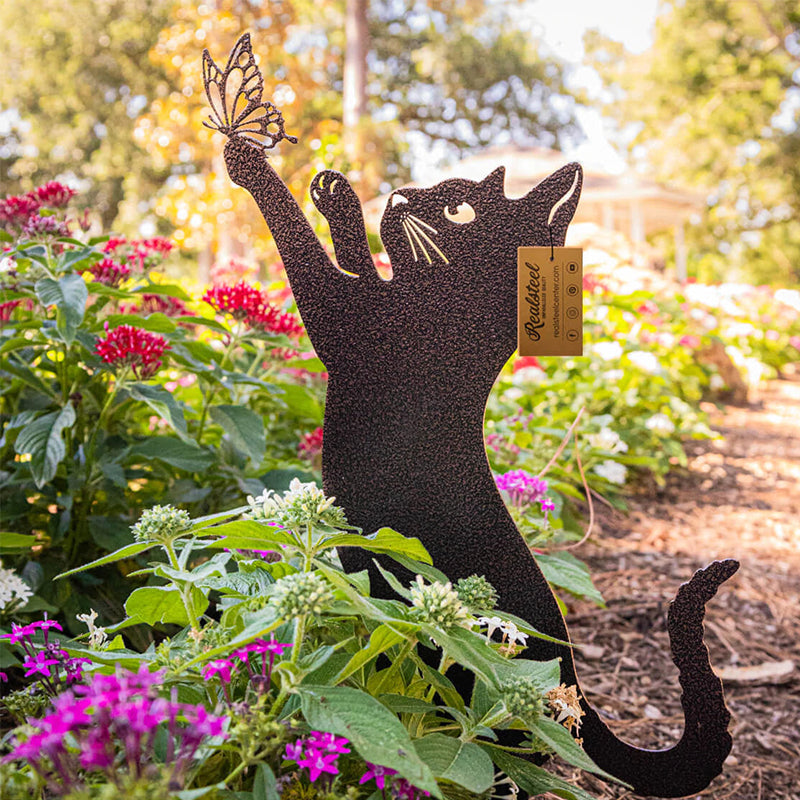 Metal Garden Cat Decoration