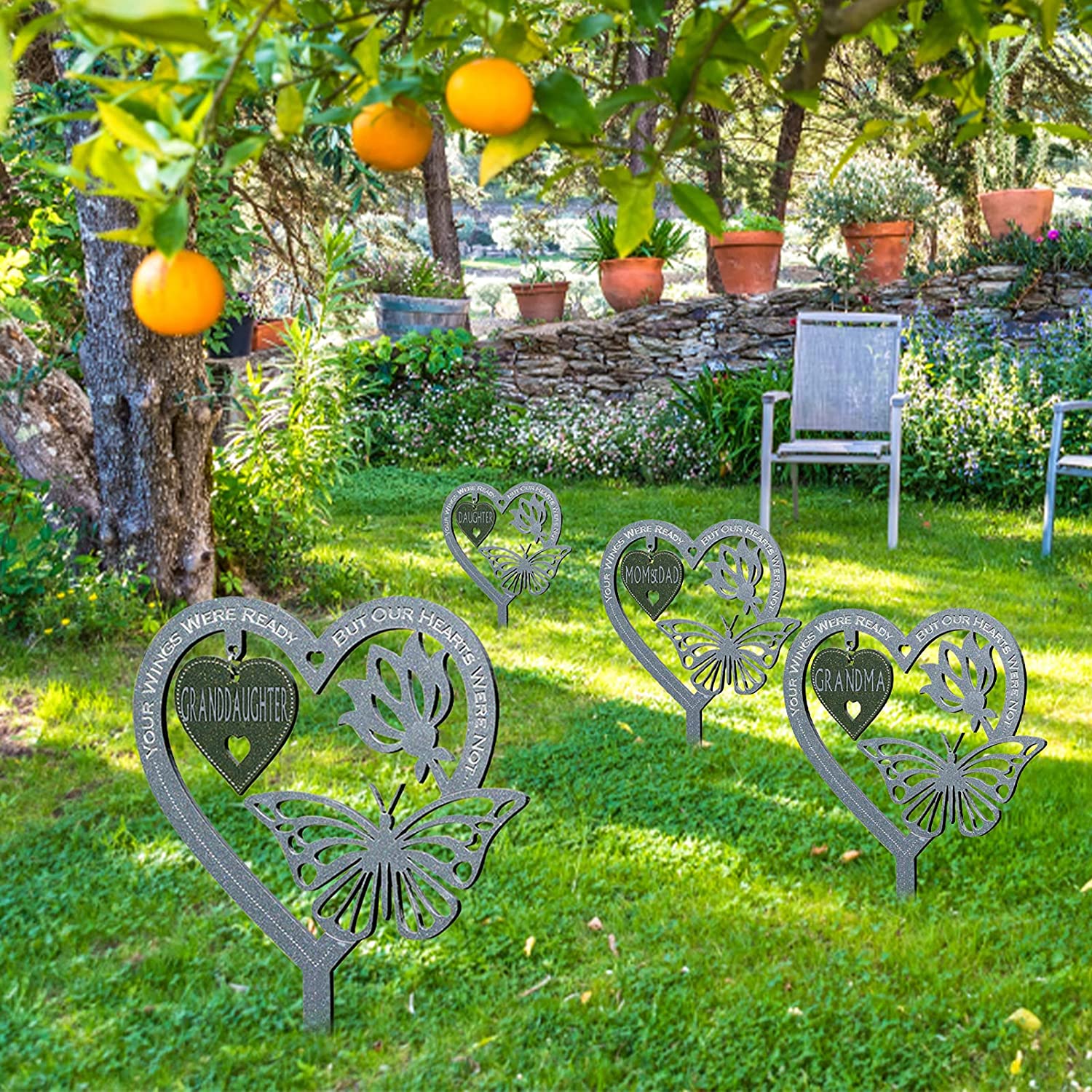 Memorial Gift Butterfly Ornament Garden Plaque