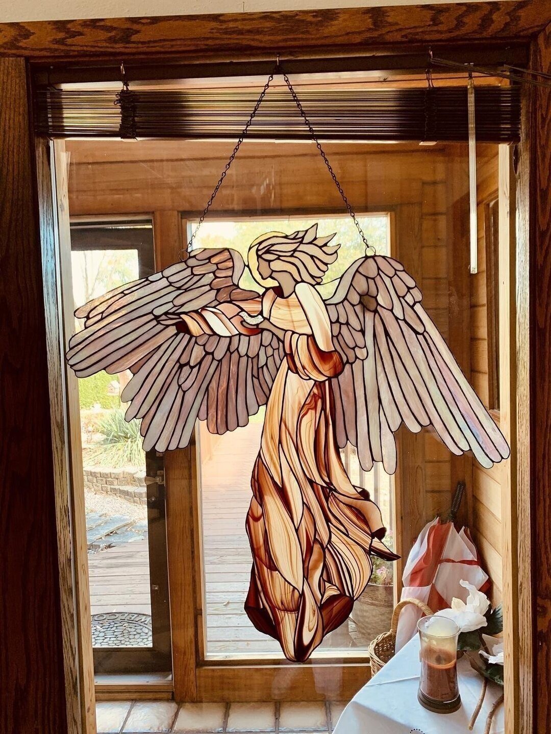 Guardian Angel Glass Window Hangings