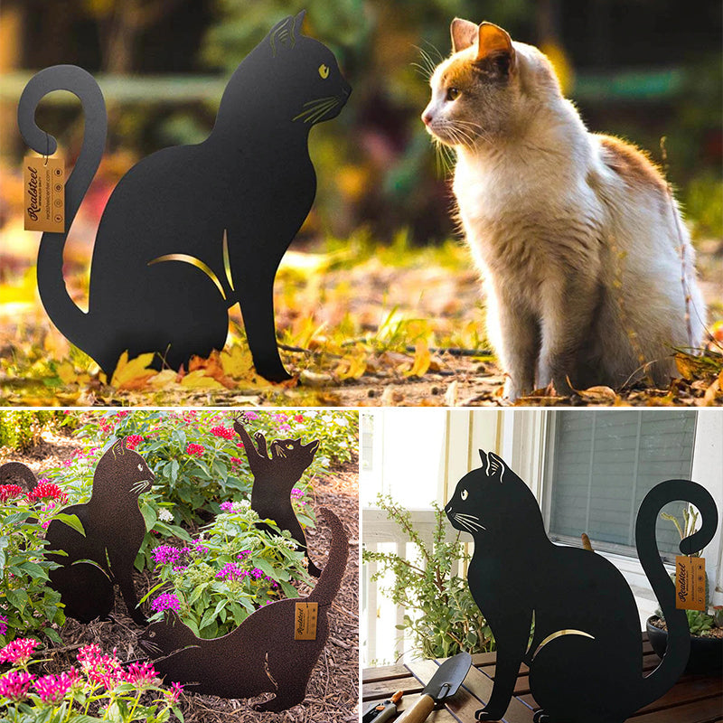 Metal Garden Cat Decoration