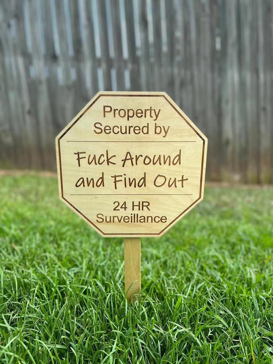 Security Sign-Funny Yard Signs