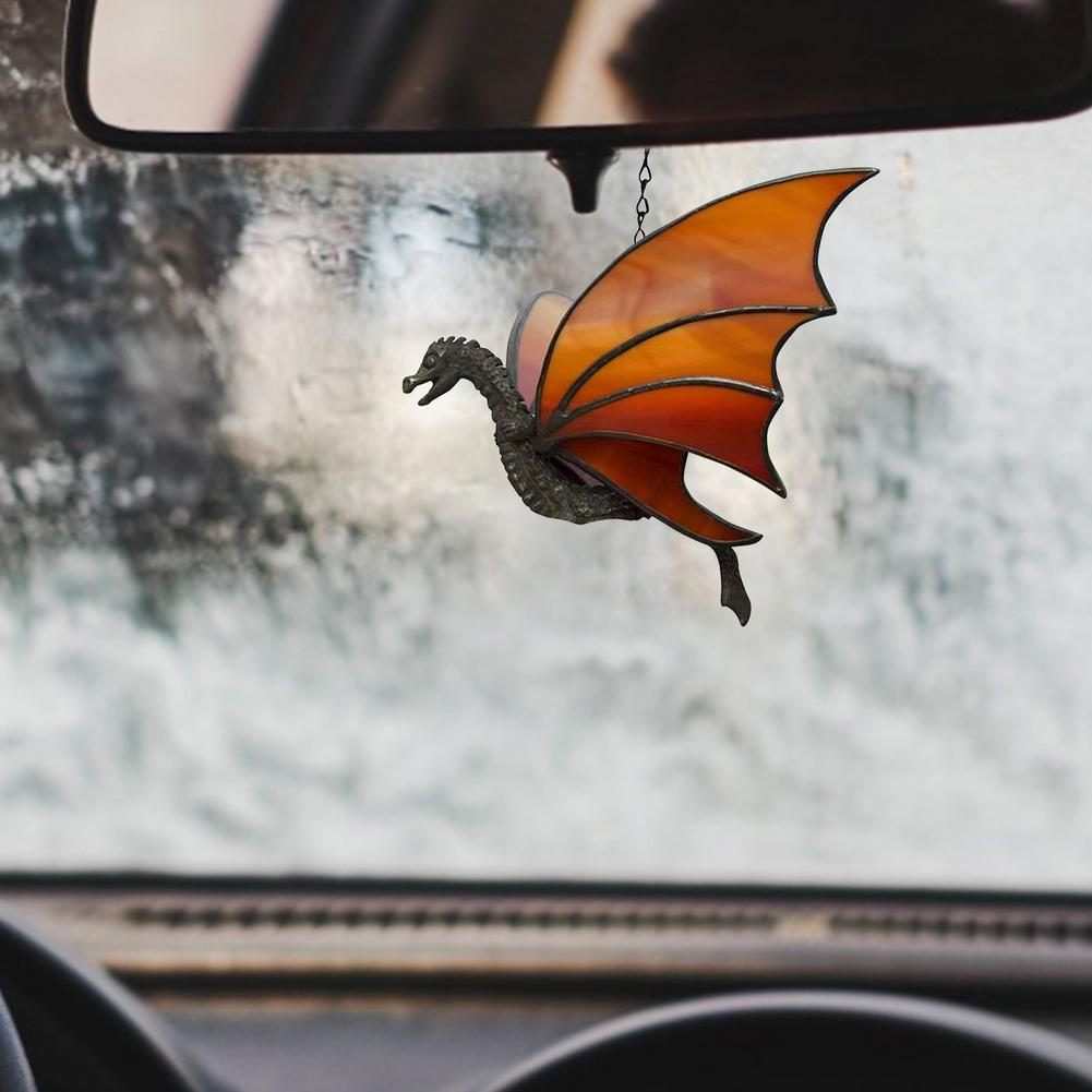 Colorful Stained Hanging Dragon Decoration