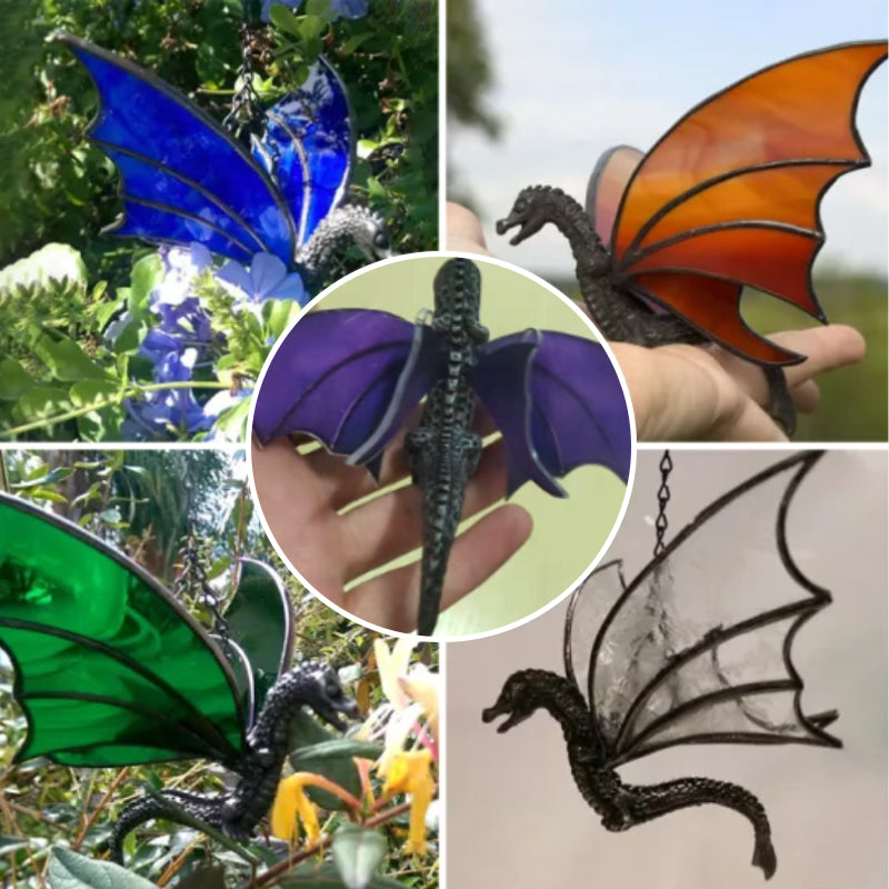 Colorful Stained Hanging Dragon Decoration