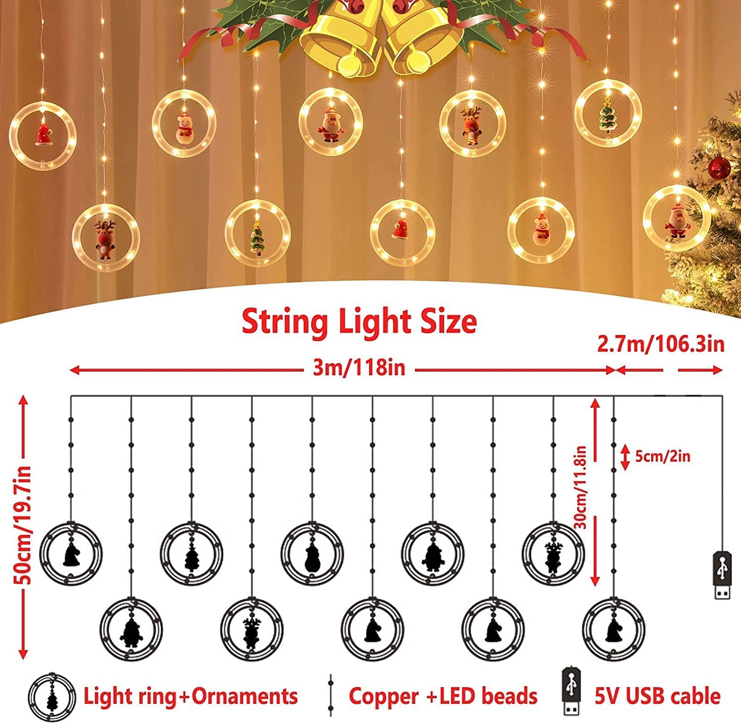 Christmas Decor Ring Lights