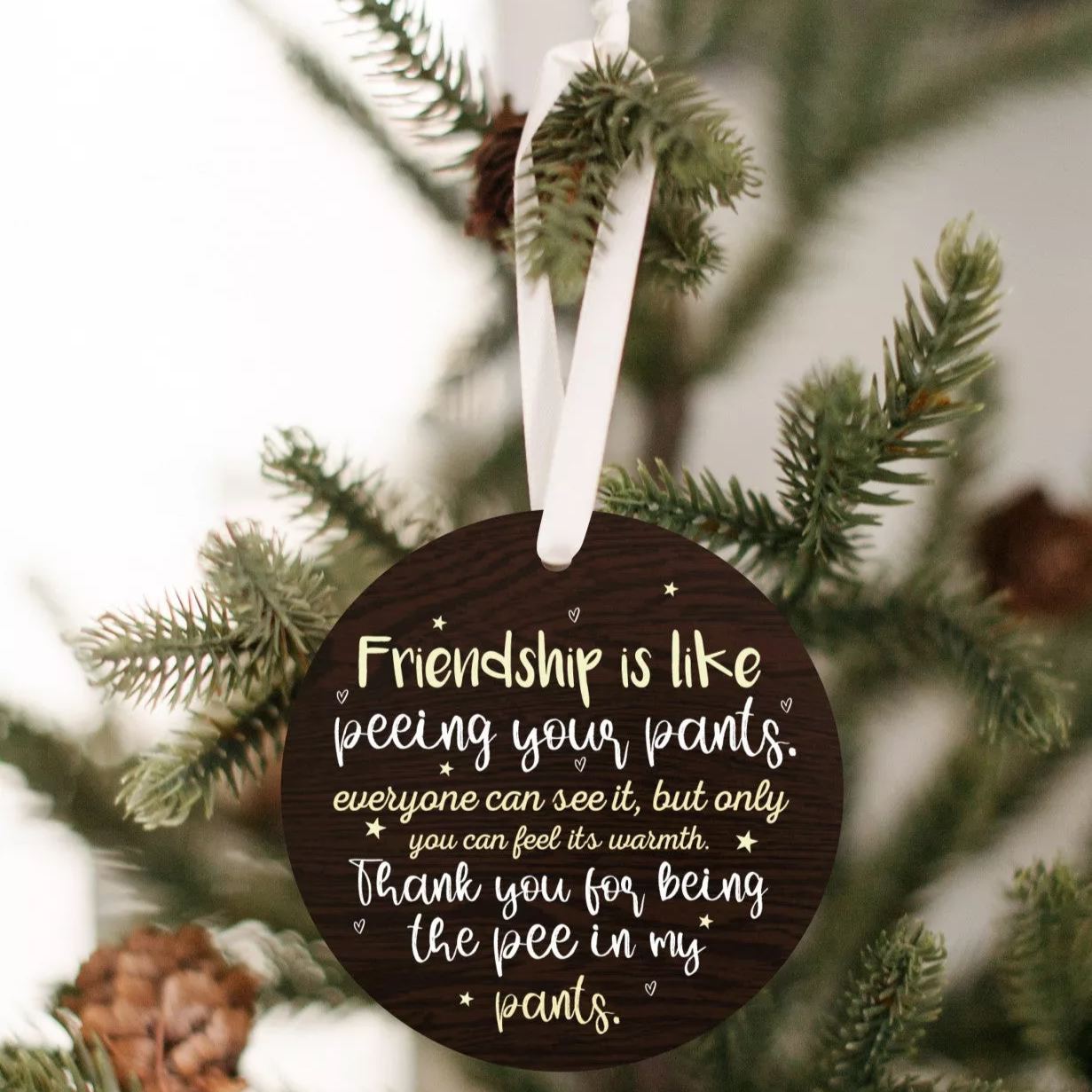 Friendship Is Like Peeing Your Pants Ornament