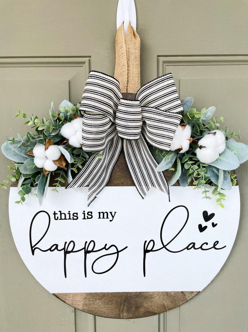 This is our happy place(Front Door Wreath)