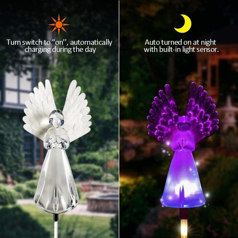Memorial Gifts Solar-Powered Angel Lights