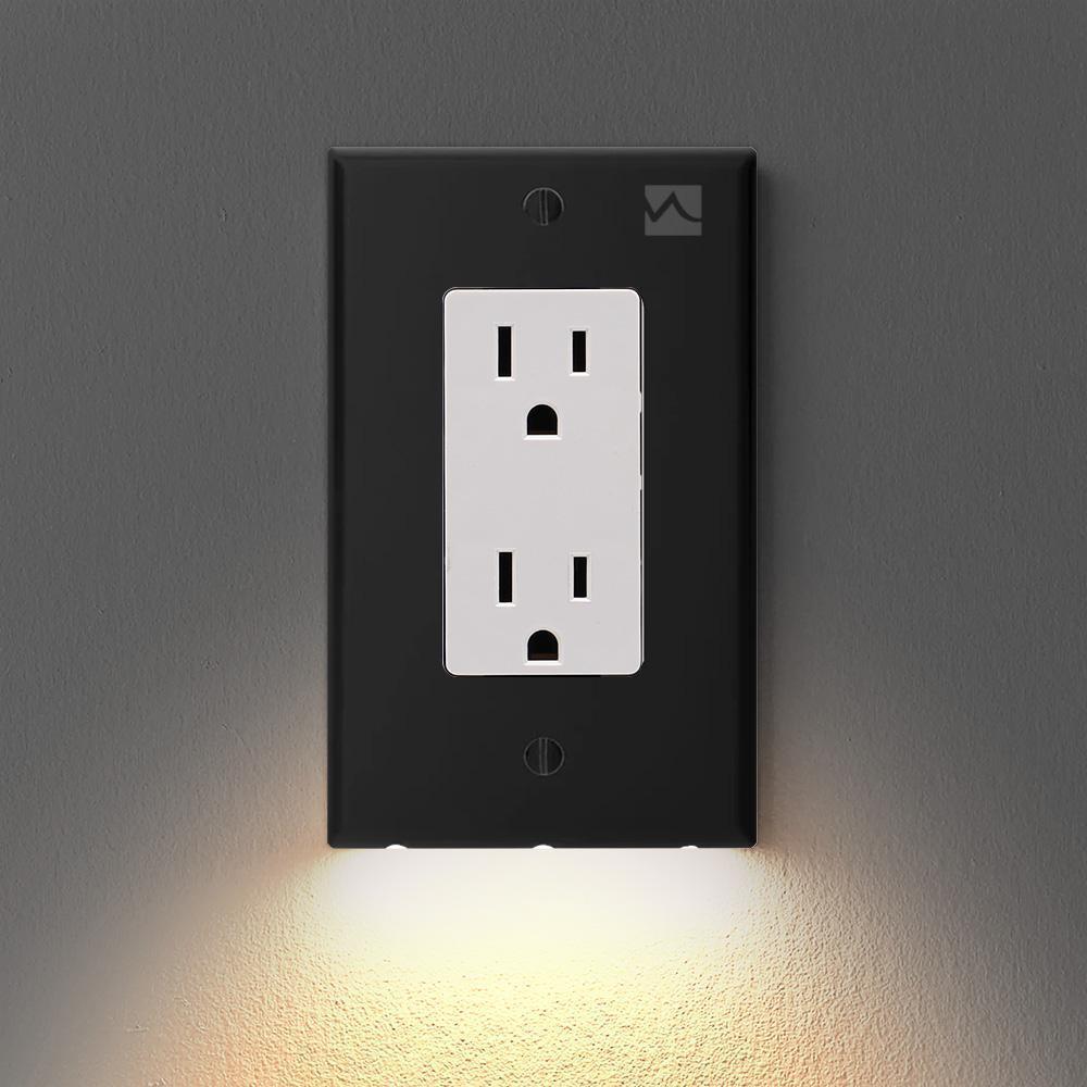 Outlet Wall Plate With LED Night Lights