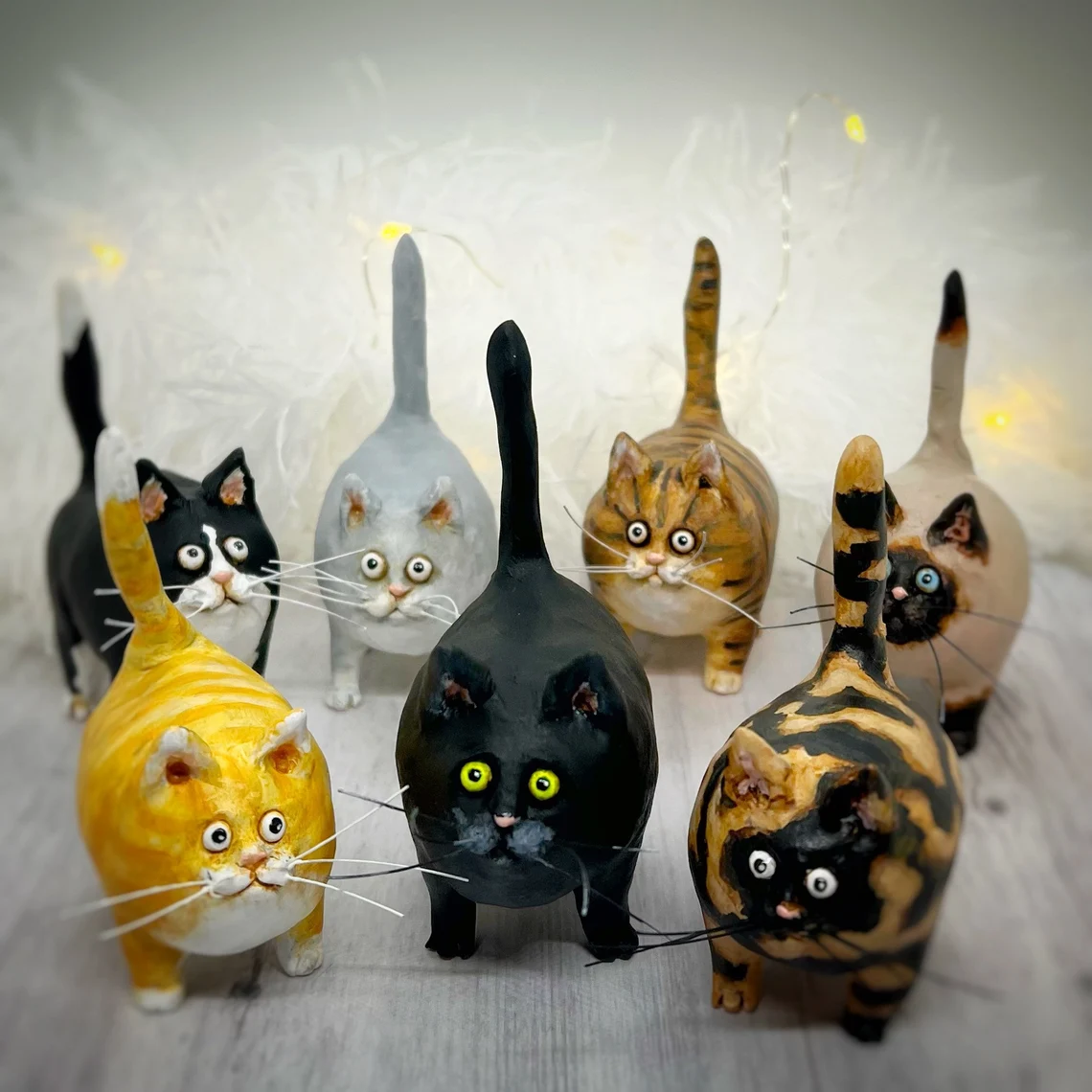 🔥Last Day Sale 40% OFF🔥Whimsical Fat Cat figurine,original art