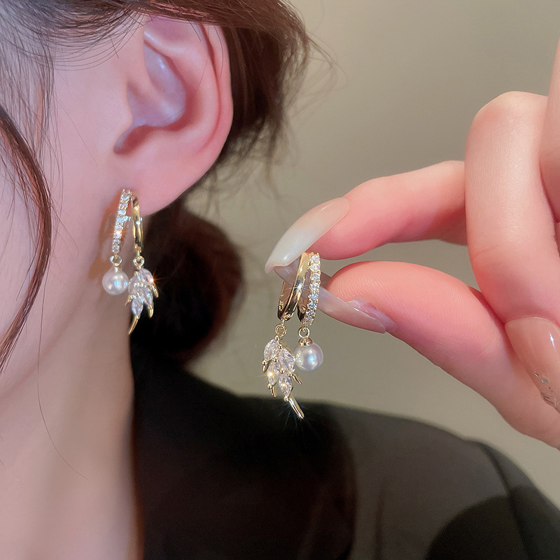 💐MOTHER'S DAY PRE-SALE💝 Wheat Leaf Pearl Earrings-belovejewel.com